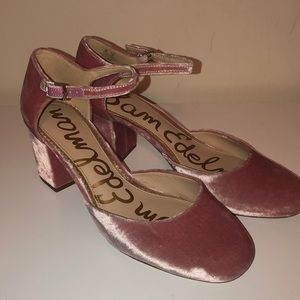 Sam Edelman velvet shoes pink blush
